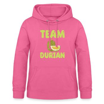 Équipe Durian - Sweat à capuche Femme - rose - Devant - AI Model Female 172 light (172cm)