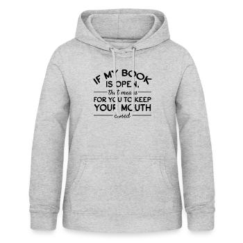 Book Reading Books Library Book Lover Funny Book - Women's Hoodie - light heather grey - Front - AI Model Female 172 light (172cm)
