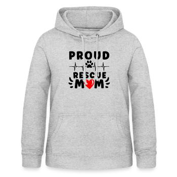 DOG RESCUE ANIMAL RIGHTS RESCUE DOG ADOPTION - Frauen Hoodie - Hellgrau meliert - Vorne - AI Model Female 172 light (172cm)