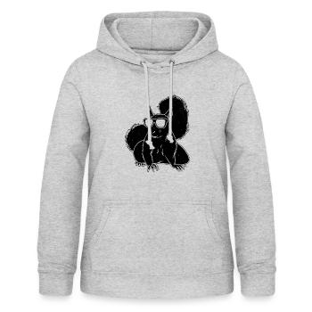 Lustiges Eichhörnchen mit Sonnenbrille, süßes - Frauen Hoodie - Hellgrau meliert - Vorne - AI Model Female 172 light (172cm)