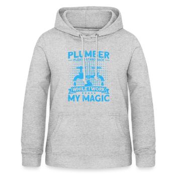 Installations sanitaires Entretien des installations sanitaires - Sweat à capuche Femme - gris clair chiné - Devant - AI Model Female 172 light (172cm)