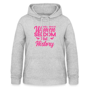 Rechte der Frauen Feministisch Ermächtigung Gesche - Frauen Hoodie - Hellgrau meliert - Vorne - AI Model Female 172 light (172cm)