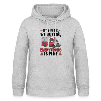 Paramedic First Responder Ambulance Driver - Women's Hoodie - light heather grey - Front - AI Model Female 172 light (172cm)