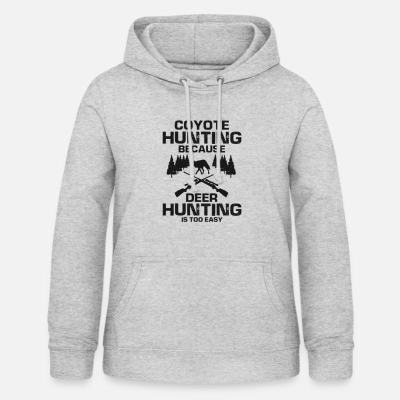 Conception de coyote pour les réacteurs de coyote - Sweat à capuche Femme - gris clair chiné