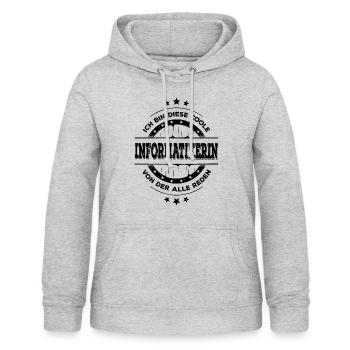Informatikerin Geburtstag IT Entwicklerin Geschenk - Frauen Hoodie - Hellgrau meliert - Vorne - AI Model Female 172 light (172cm)