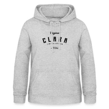 Clara Limited Edition - Frauen Hoodie - Hellgrau meliert - Vorne - AI Model Female 172 light (172cm)