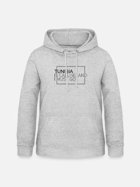 Tunisia saying - Frauen Hoodie - Hellgrau meliert
