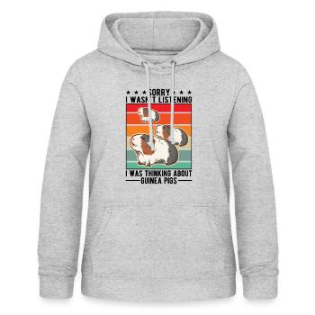 Meerschweinchen Geschenk Meerschwein - Frauen Hoodie - Hellgrau meliert - Vorne - AI Model Female 172 light (172cm)