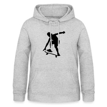 Skater - Frauen Hoodie - Hellgrau meliert - Vorne - AI Model Female 172 light (172cm)