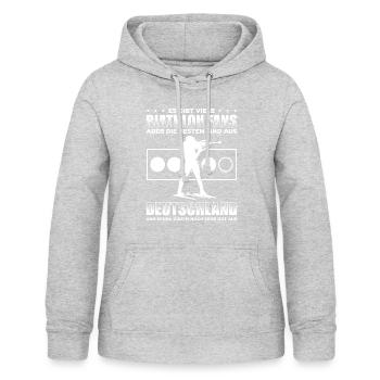 Es Gibt Viele Biathlon Fans Besten Aus Deutschland - Frauen Hoodie - Hellgrau meliert - Vorne - AI Model Female 172 light (172cm)