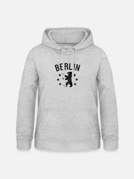 Berlin Wappen - Frauen Hoodie - Hellgrau meliert