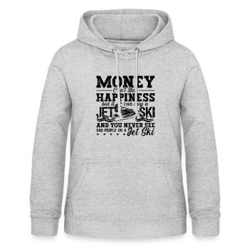 Money Can't Buy Happiness Jetski Skiing Jet Skier - Women's Hoodie - light heather grey - Front - AI Model Female 172 light (172cm)