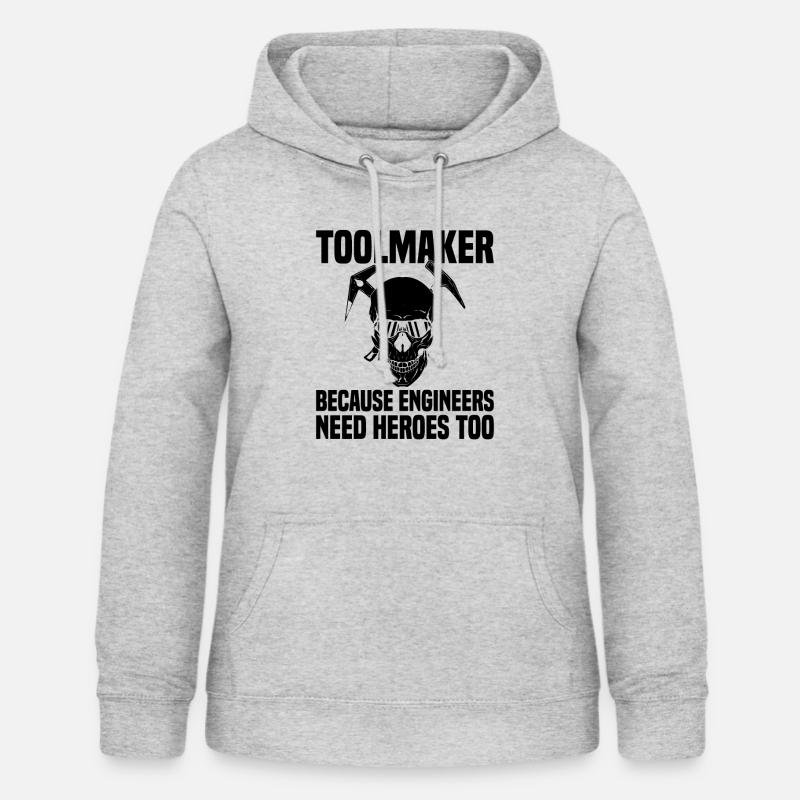 Problèmes de tolérance des mécaniciens du CNC - Sweat à capuche Femme - gris clair chiné