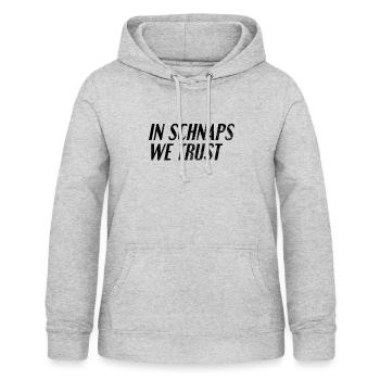 Schnaps trinken Spruch - Frauen Hoodie - Hellgrau meliert - Vorne - AI Model Female 172 light (172cm)