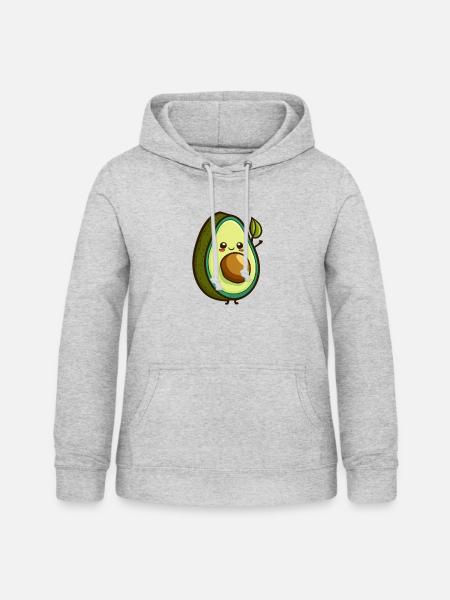 Avocado - Frauen Hoodie - Hellgrau meliert
