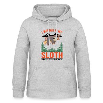 Sloth lover - Women's Hoodie - light heather grey - Front - AI Model Female 172 light (172cm)