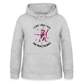 Orchester und Holzblasinstrument - Frauen Hoodie - Hellgrau meliert - Vorne - AI Model Female 172 light (172cm)