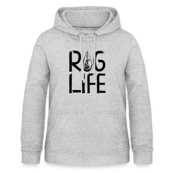 Spinfield Wife Roughneck Oil Drilling Frac crew - Sweat à capuche Femme - gris clair chiné - Devant - AI Model Female 172 light (172cm)