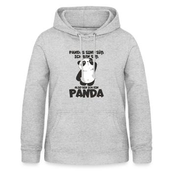 Pandas Sind Süß Ich Bin Süß Also Bin Ich Ein - Frauen Hoodie - Hellgrau meliert - Vorne - AI Model Female 172 light (172cm)