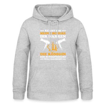 Hundepflege für Hundefriseurin Hundefriseur Groome - Frauen Hoodie - Hellgrau meliert - Vorne - AI Model Female 172 light (172cm)