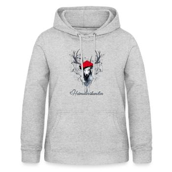 Schwarzwald Heimatverbunden - Frauen Hoodie - Hellgrau meliert - Vorne - AI Model Female 172 light (172cm)