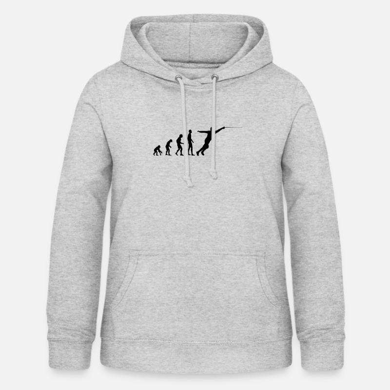 Escrime Evolution Escrimeur - Sweat à capuche Femme - gris clair chiné