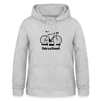 Ein einfaches Rennrad, beherrsche die Straßen - Frauen Hoodie - Hellgrau meliert - Vorne - AI Model Female 172 light (172cm)