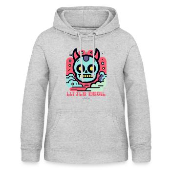 Modern Cartoon Style: Little Devil - Women's Hoodie - light heather grey - Front - AI Model Female 172 light (172cm)