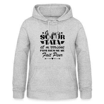 Schwester Tata und Patentante - Frauen Hoodie - Hellgrau meliert - Vorne - AI Model Female 172 light (172cm)