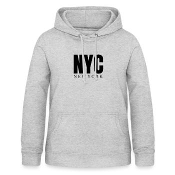 New York - Frauen Hoodie - Hellgrau meliert - Vorne - AI Model Female 172 light (172cm)