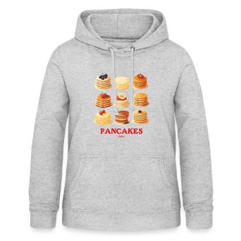 Fruit and Chocolate Cream Pancakes - Women's Hoodie - light heather grey - Front - AI Model Female 172 light (172cm)
