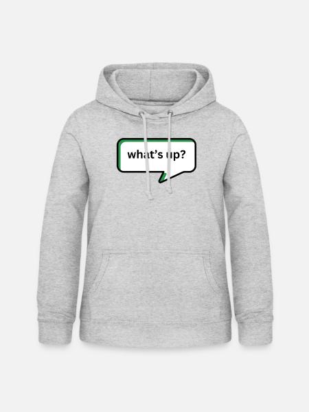 What's up - Frauen Hoodie - Hellgrau meliert
