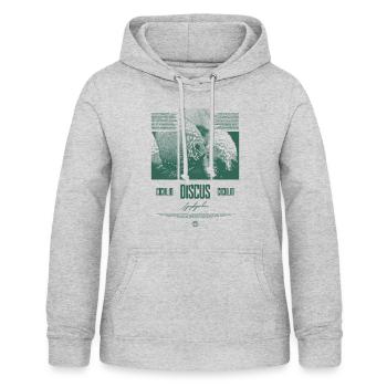 Diskusfisch Buntbarsch Aquarium Fischhalter - Frauen Hoodie - Hellgrau meliert - Vorne - AI Model Female 172 light (172cm)