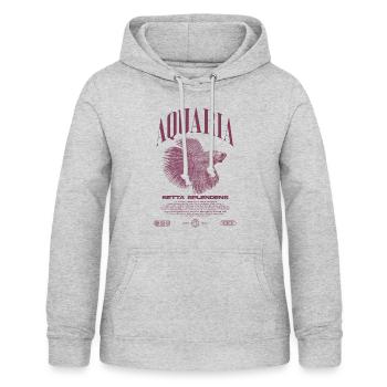Betta Fish Keeper Moderne Streetwear - Frauen Hoodie - Hellgrau meliert - Vorne - AI Model Female 172 light (172cm)