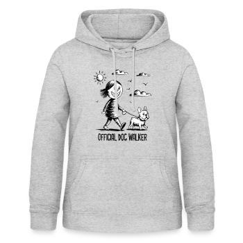 Bouledogue français Chien de compagnie Amoureux des animaux - Sweat à capuche Femme - gris clair chiné - Devant - AI Model Female 172 light (172cm)