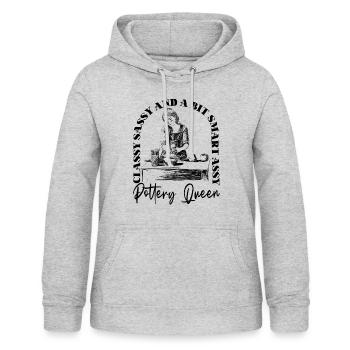 Pottery Ceramics Artist Classy - Frauen Hoodie - Hellgrau meliert - Vorne - AI Model Female 172 light (172cm)