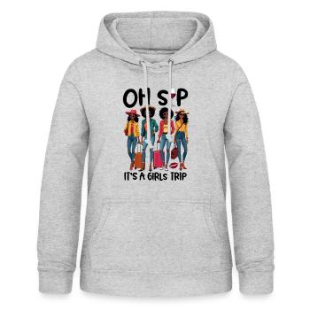 Oh Sip It's A Girls Trip - Women's Hoodie - light heather grey - Front - AI Model Female 172 light (172cm)