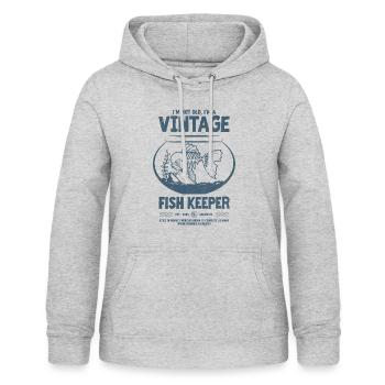 Vintage Fish Keeper Tropischer Fisch Geburtstag 2005 - Frauen Hoodie - Hellgrau meliert - Vorne - AI Model Female 172 light (172cm)