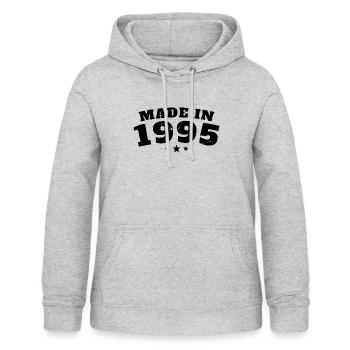 Made in 1995 - Women's Hoodie - light heather grey - Front - AI Model Female 172 light (172cm)