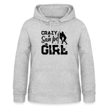 Fille Sambo Folle - Sweat à capuche Femme - gris clair chiné - Devant - AI Model Female 172 light (172cm)