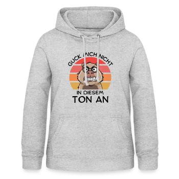 Guck Mich Nicht In Diesem Ton An - Capybara - Frauen Hoodie - Hellgrau meliert - Vorne - AI Model Female 172 light (172cm)