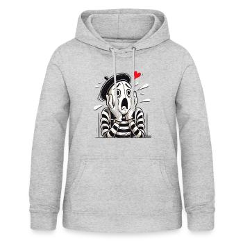 Dramatic pantomime – love or despair? - Women's Hoodie - light heather grey - Front - AI Model Female 172 light (172cm)