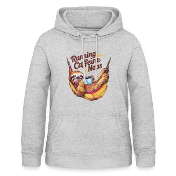 Café, sieste, répétition - Sweat à capuche Femme - gris clair chiné - Devant - AI Model Female 172 light (172cm)