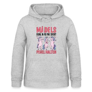 Girls no matter what happens Maintain levels - Women's Hoodie - light heather grey - Front - AI Model Female 172 light (172cm)