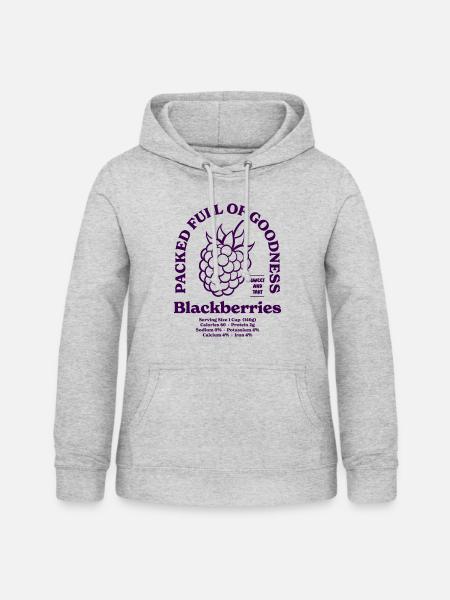 Brombeeren Nährstoffe - Frauen Hoodie - Hellgrau meliert