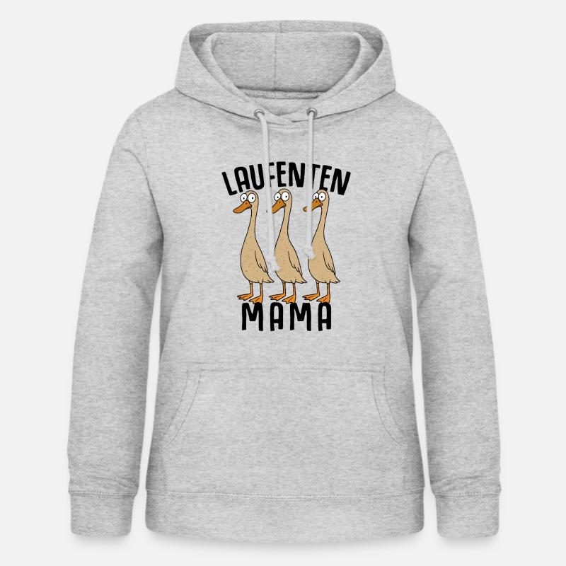 Runner Ducks Mama Duck Duck Élevage Runner Ducks - Sweat à capuche Femme - gris clair chiné