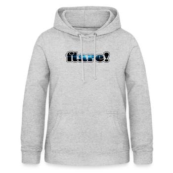 flare! frame blue - Frauen Hoodie - Hellgrau meliert - Vorne - AI Model Female 172 light (172cm)