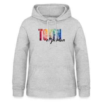 Einer ist immer neurotypisch: Die Token NT-Person! - Frauen Hoodie - Hellgrau meliert - Vorne - AI Model Female 172 light (172cm)