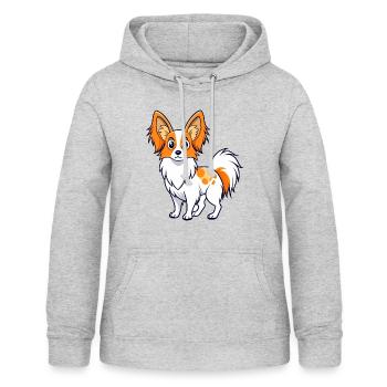 Alerte Papillon Art Numérique - Sweat à capuche Femme - gris clair chiné - Devant - AI Model Female 172 light (172cm)