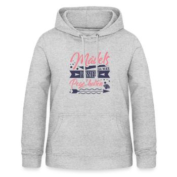 Trinkspruch Mädels - Frauen Hoodie - Hellgrau meliert - Vorne - AI Model Female 172 light (172cm)